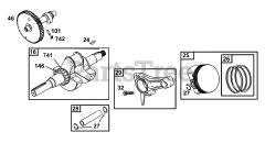 Briggs & Stratton 245437-0802-E1 - Briggs & Stratton Horizontal Engine Crankshaft Group