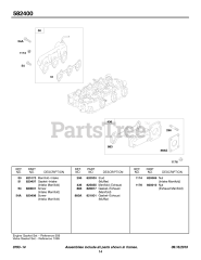 Briggs & Stratton 582447-0477-E2 - Briggs & Stratton Horizontal Engine Intake Manifold, Exhaust Manifold