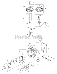 Cub Cadet LTX 1042 (13WX91AS010) - Cub Cadet 42" Lawn Tractor (2010) Crankcase