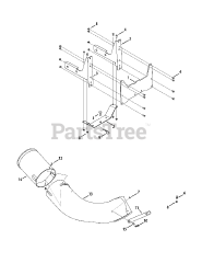 Cub Cadet 19A40003 (19A40003100) - Cub Cadet Twin Rear Bagger att2 Chute &amp; Mounting 42 Inch (2000 Series)