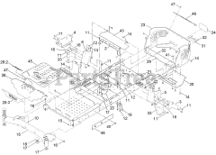 Toro 74874 (X 4850) - Toro 48" Titan Zero-Turn Mower (SN: 400000000 - 409239999) Frame Assembly