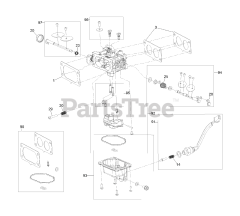 Exmark RAE708GEM60300 - Exmark 60" Radius E-Series Zero-Turn Mower, Exmark 708 (SN: 400000000 - 402082299) (2017) Carburetor Assembly