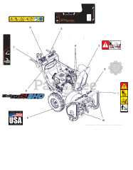 Ariens 921050 - Ariens Platinum 24" SHO Snow Blower, Ariens AX 369cc engine (SN: 060000 - 099999)