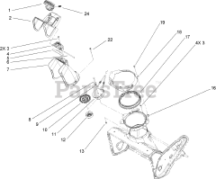 Toro 38585 - Toro Power Clear Snow Thrower (SN: 280000001 - 280999999) (2008) Chute Assembly