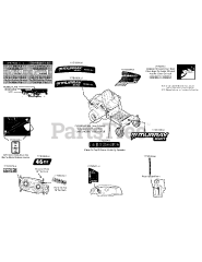 Murray M 200-46 (RZT-46) (17ADCACT058) - Murray Select 46" Zero-Turn Mower (2015) Label Map 17ADCACT058