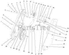 Toro 38432 (CCR 3000) - Toro Snow Thrower (SN: 099000001 - 099999999) (1999) Side Plate and Idler Assembly