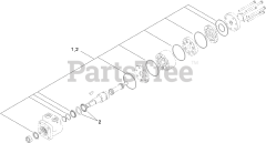 Toro 30938 - Toro 48" Walk-Behind Mower, Fixed Deck, Pistol Grip, Hydro Drive (SN: 314000001 - 314999999) (2014) HYDRAULIC WHEEL MOTOR ASSEMBLY NO. 1-603718