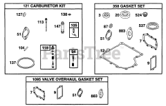 Briggs & Stratton 256702-0116-01 - Briggs & Stratton Vertical Engine Gasket Sets