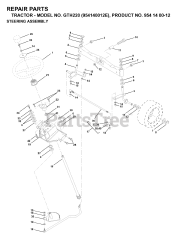 Husqvarna GTH 220 (954140012-E) - Husqvarna Garden Tractor (1998-09) STEERING