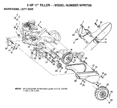 Winston Pro WP RT5 B - Winston Pro Tiller MAINFRAME, LEFT