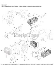 Kohler CH740-3145 - Kohler Command PRO Engine, Made for Scag, 25hp, 725cc Exhaust Group 11-24-36 CH18-750