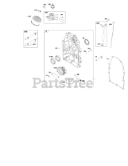Briggs & Stratton 38E347-0001-B5 - Briggs & Stratton Horizontal Engine Crankcase Cover and Lubrication Group