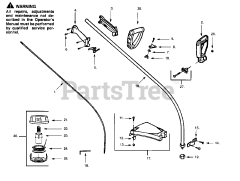 Weed Eater LT 7500 - Weed Eater String Trimmer CUTTING HEAD &amp; DRIVE SHAFT