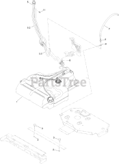 Toro 74925 TE (6000) - Toro 152cm Z Master Zero-Turn Mower, Side-Discharge Deck (SN: 404320000 - 999999999) Fuel System Assembly