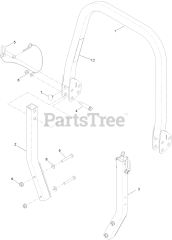 Toro 77285 (2000) - Toro 60" Z Master Zero-Turn Mower (SN: 418100000 - 999999999) Roll-Over Protection System Assembly No. 139-8062