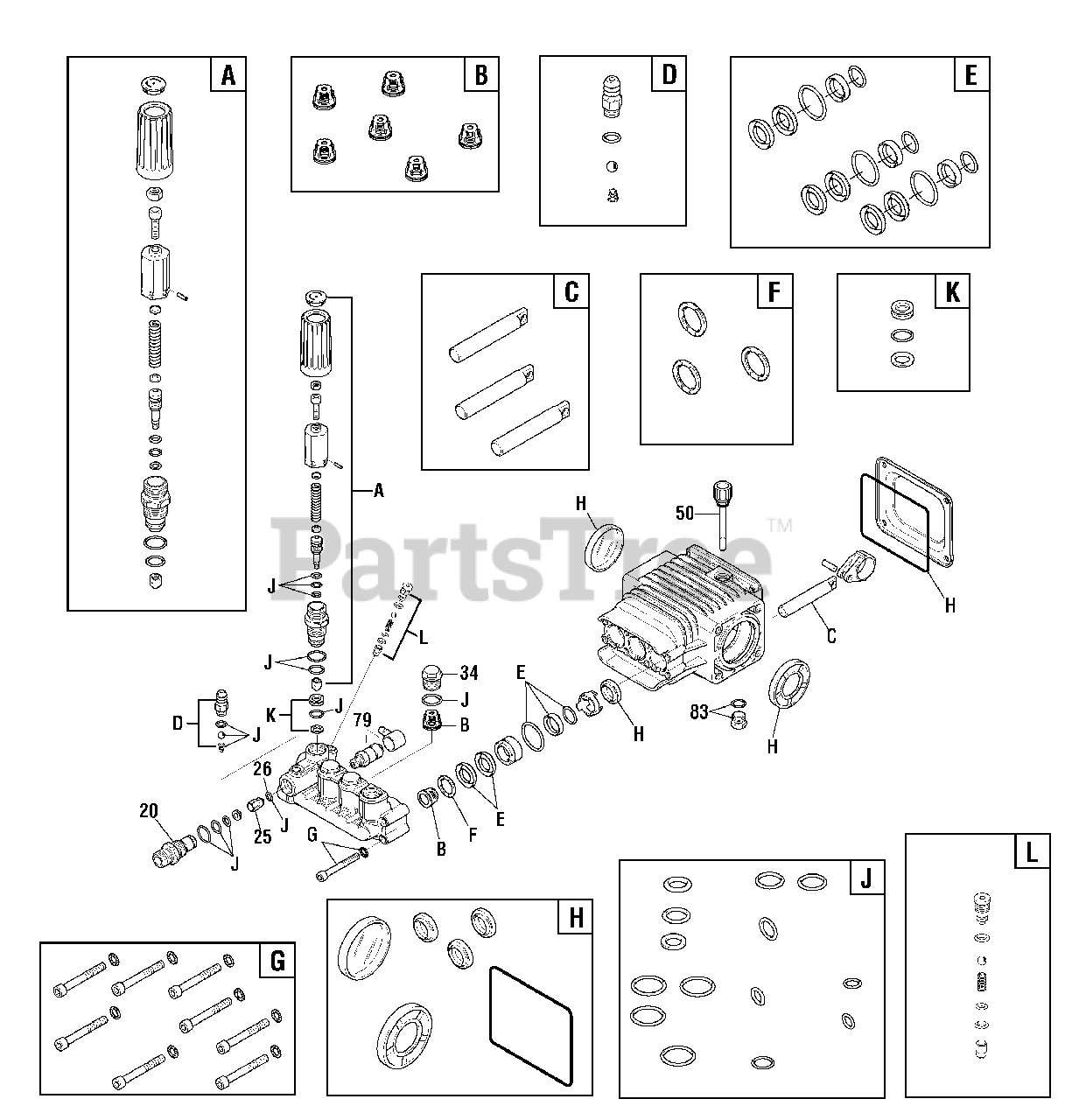 Craftsman 02065300 Craftsman 3,600 PSI Pressure Washer Pump