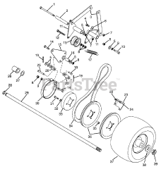 Gravely 988080 - Gravely Pro 200 Walk-Behind Mower Power Unit, 15hp Kohler (SN: 000101 & Above) Wheel Drive