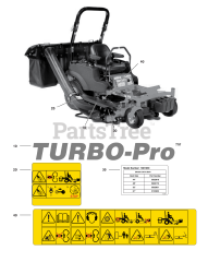 Ferris 5601414 - Ferris 60" Turbo-Pro 3-Bag Hard Top Grass Collection System for ISX800