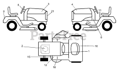 Poulan 259724 - Poulan Lawn Tractor (2001) Decals
