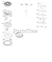 Briggs & Stratton 405577-0123-E1 - Briggs & Stratton Vertical Engine Flywheel, Controls