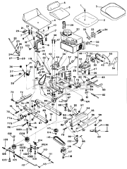 Toro 57050 - Toro 25" Lawn Tractor (SN: 008000001 - 008999999) (1968) Chassis And Engine Assembly