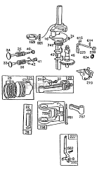Cub Cadet 1030 (132-522B100) - Cub Cadet Rear-Engine Riding Mower Engine (1992) B&amp;S 10 HP Piston Assembly
