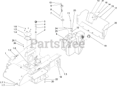 Toro 22333 (TX 525) - Toro Dingo Compact Utility Loader (SN: 270000401 - 270999999) (2007) Main Frame and Fuel Tank Assembly