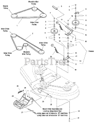 Snapper 1695033 - Snapper 44" Mower Deck 44" Mower Deck - Belt, Idler Arm &amp; Hitch