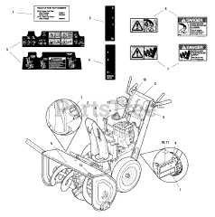 Simplicity P 1628 E (1695305) - Simplicity 28" Snow Thrower, 15.5hp