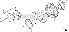 Honda FR500 A (FR500) - Honda Tiller, Made in Japan (SN: FR500-1000001 - FR500-9999999) WHEEL