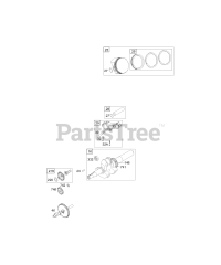 Briggs & Stratton 12E494-0110-E1 - Briggs & Stratton Horizontal Engine Cams, Crankshaft, Piston Group