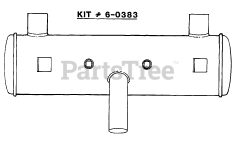 Snapper 1855 (80828) - Snapper Garden Tractor, 18hp Spark Arrestor Muffler #60383