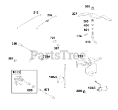 Briggs & Stratton 245437-0808-E1 - Briggs & Stratton Horizontal Engine Controls Group