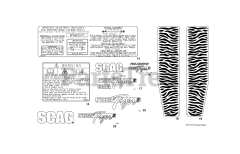 Scag STTII-61V-40BV-EFI - Scag Turf Tiger II 61" Zero-Turn Mower, 40hp Vanguard (SN: T3500001 - T3599999) REPLACEMENT DECALS AND INFORMATION PLATES II