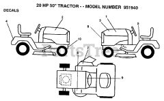 Electrolux/AYP 951940 - Electrolux/AYP Lawn Tractor (1993)