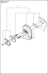 Husqvarna 236 e - Husqvarna Chainsaw MUFFLER