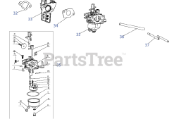 Troy-Bilt 165-WU - Troy-Bilt 179cc Engine 165-WU Carburetor