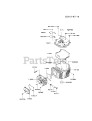 Kawasaki FJ180V-AM01 - Kawasaki Engine CYLINDER/CRANKCASE