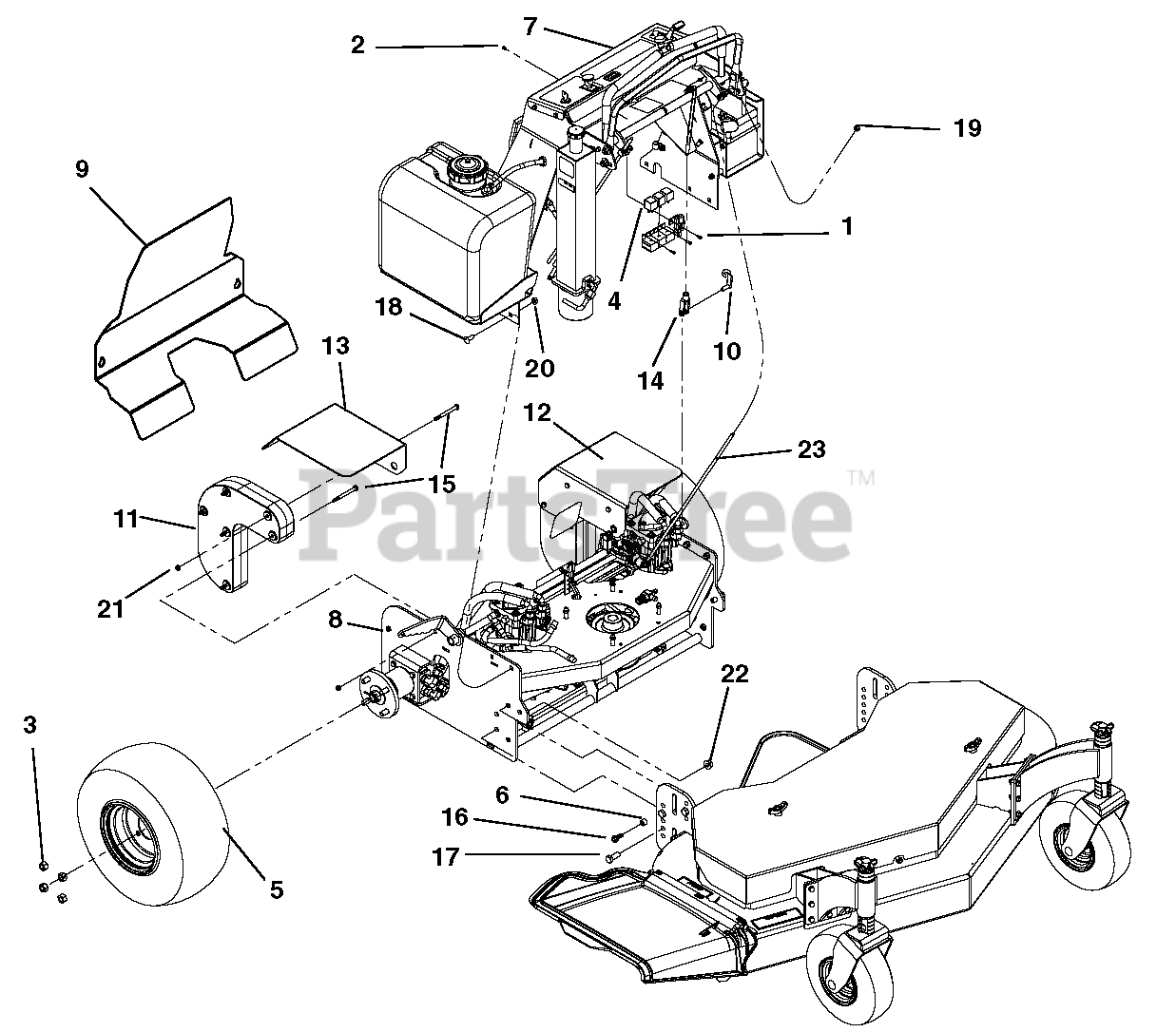 Great Dane 994600 (GSRKW2352S) Great Dane Surfer WalkBehind Mower