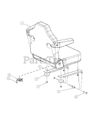MTD MMZ-2560 - MTD Pro Zero-Turn Mower Seat Assembly