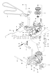 Husqvarna Z 254 (967045201-01) - Husqvarna 54" Zero-Turn Mower (2018-06) HYDRAULIC PUMP - MOTOR