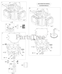 Briggs & Stratton 407577-0392-E1 - Briggs & Stratton Vertical Engine Cylinder, Engine Sump