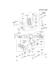 Kawasaki FE120D-BS04 - Kawasaki Engine AIR-FILTER/MUFFLER