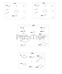 Briggs & Stratton 245437-0523-B1 - Briggs & Stratton Horizontal Engine Carburetor Overhaul Kits, Engine/Valve Gasket Sets