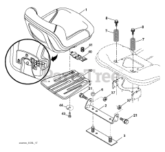 Husqvarna TC 138 (960510124-04) - Husqvarna 38" Garden Tractor (2017-09) SEAT