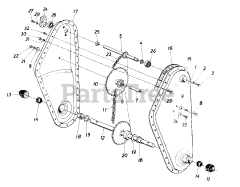 MTD 212-406-147 - MTD Tiller (1992) (Country General) Tiller Chain Case (Tines)