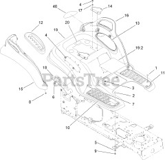 Toro 14AK81RK544 (GT 2300) - Toro Garden Tractor (SN: 1A186H30000 & Above) (2006) Fender Assembly