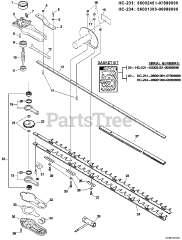 Echo HC-231 - Echo Hedge Trimmer (SN: 07001001 - 07999999)