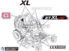 Gravely 915202 (ZT XL 42) - Gravely 42