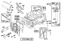 Lawn-Boy 10900 B - Lawn-Boy 48cm Walk-Behind Mower, Canada (SN: 006900001 - 006999999) (1996) ENGINE BRIGGS &amp; STRATTON MODEL 12E802-1114-01